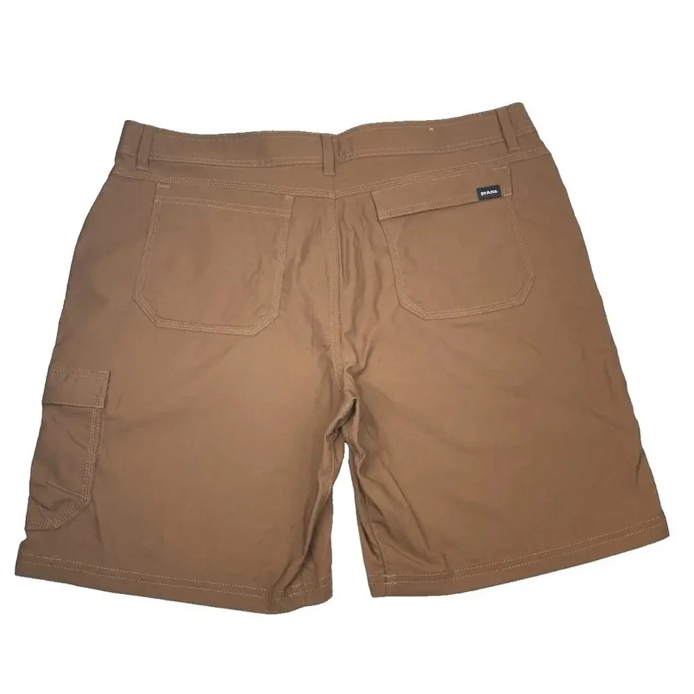 prAna Stretch Zion II Shorts Men's 38x8 Sepia Brown Hiking Cargo Outdoor Nylon